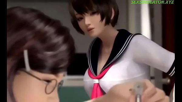 Girl fingering guy dick stuffing dildo into the urethra. 3d animation