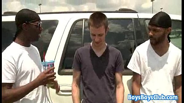 Huge black stud breeding white gay muscular guy 04