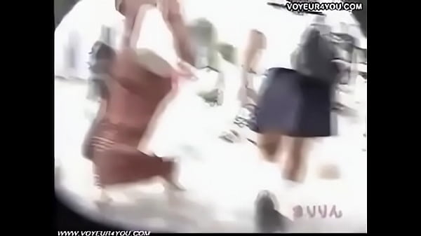 Walking upskirt panties