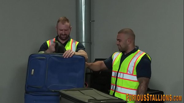 Toyed buff gay bear cums