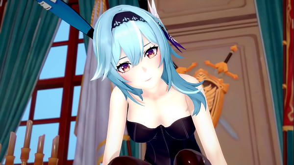 Futa Genshin Impact Eula fucked by Keqing in Jean'_s office