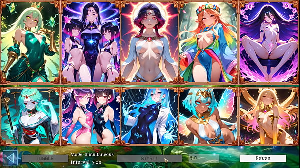 Battle Babes Hentai Game Slideshow - 10 Hot Fantasy Girls ft. Elara, Seraphina &amp_ Morrigan! 2000 Sexy Anime Cards