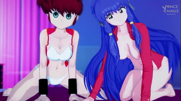 Ranma and Shampoo watch you masturbate and decide to join in - Ranma 1/2