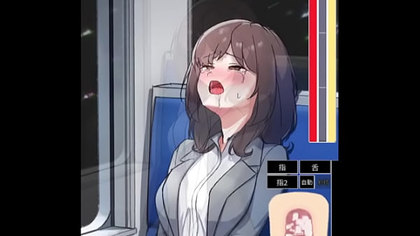 [Gameplay] Using the magic masturbator on Office Lady in train Hentai Game