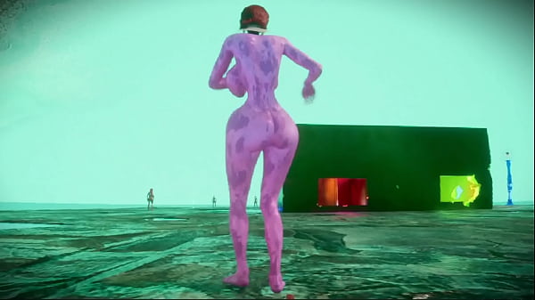 Solo Culo - Culo desde ceca - Striptease de Chica Robot Mu&ntilde_eca Moviendo el Culo - RTX - Animaciones con fisicas de Culo