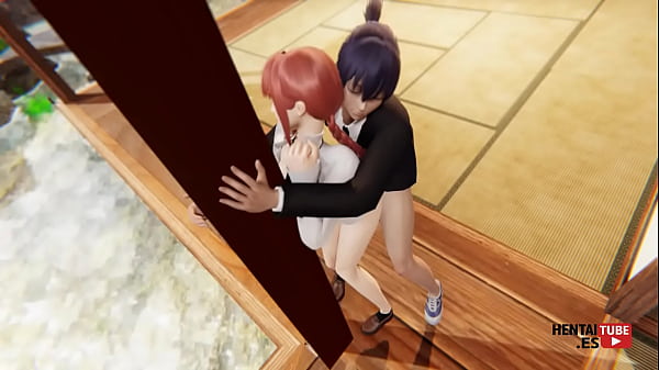 Chainsaw Man Hentai - Aki fucks Makima while she'_s clinging to the column of her house.