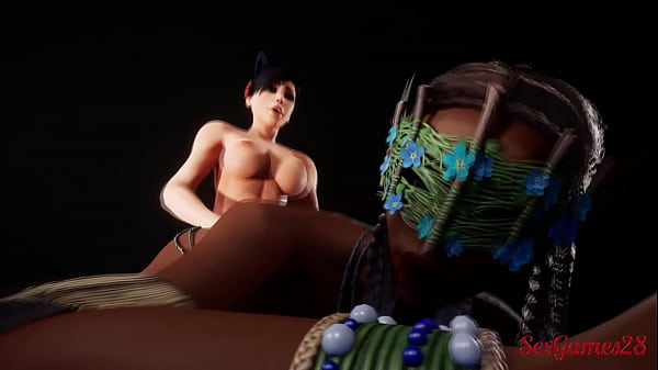 FUTA Jenny fucks Indra in a bed | Indra fucks Jenny until she cums