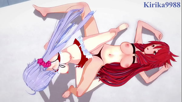 Kanade Amō and Chris Yukine and Tsubasa Kazanari intense lesbian play. - Symphogear Hentai