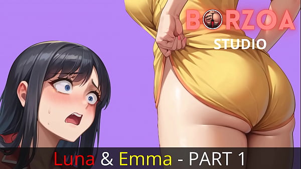Older bigtits sexy stepsister with young stepsister exploring big hard secret in panties when mom is out (Hentai/Animated/Futanari)