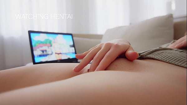 Cuming and SQUIRTING while watching HENTAI on my laptop - Closeup