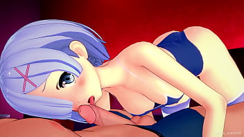 It's hot and Rem wants to fuck wearing her swimsuit (uncensored)