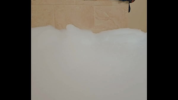 Solo Male Taking a Mega Bubble Bath