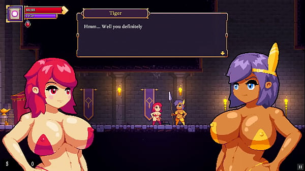 Scarlet Maiden [Hentai game PornPlay] Ep.1 Starpon lesbian fun with naughty goblin