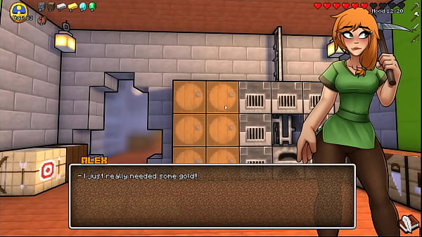 HornyCraft [Parody Hentai game PornPlay] Ep.17 Steve fucks Alex in a nether world gangbang