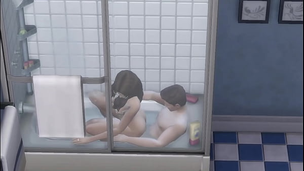 Aunt May taking Spiderman'_s dick in the bath P4