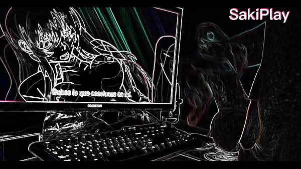 Latino warms up with abstract hentai