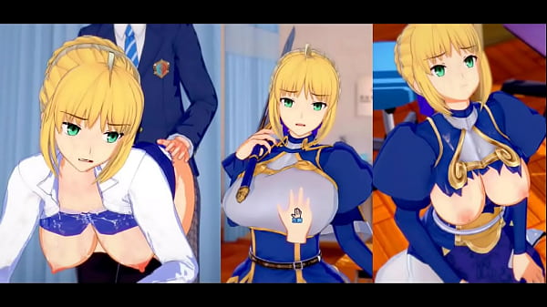 [Eroge Koikatsu!] FGO (Fate) Arturia Pendragon (Saber) rubs her breasts H! 3DCG big breasts anime video (FGO (Fate)) [Hentai game Fate Grand Order]